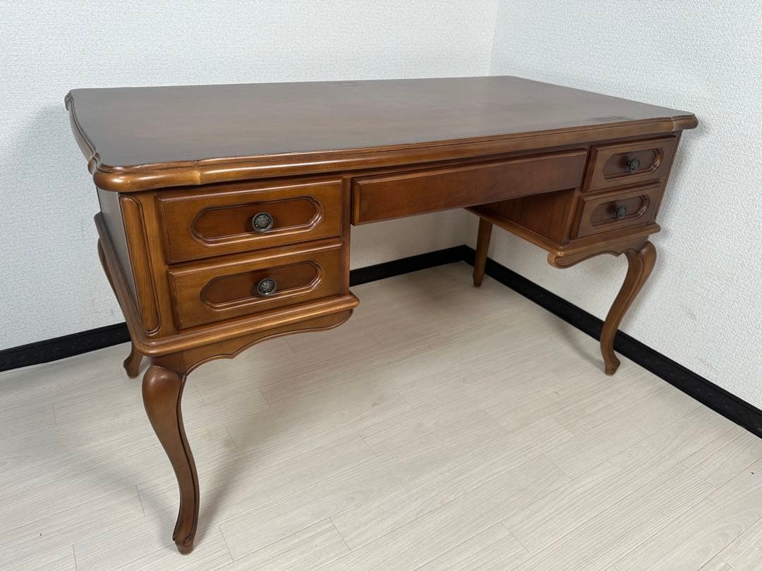 カリモク ネオクラシック デスク 5杯引き出し付き 書斎 学習机※i4※