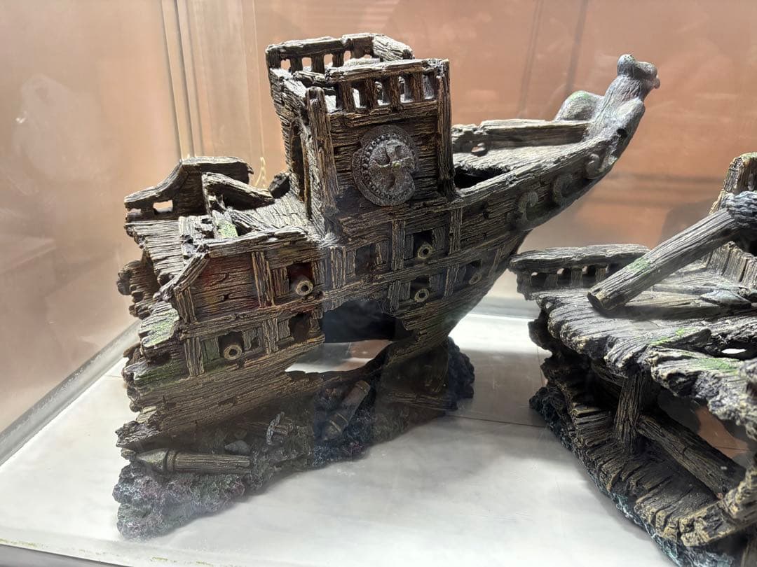 水槽用　沈没船オプジェ　レイアウト