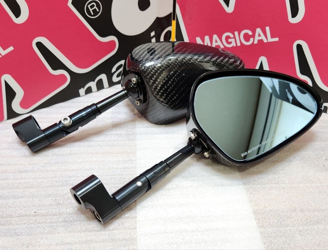 マジカルレーシング｜NK1 ミラー｜綾織カーボン｜type2 ロングエルボステム