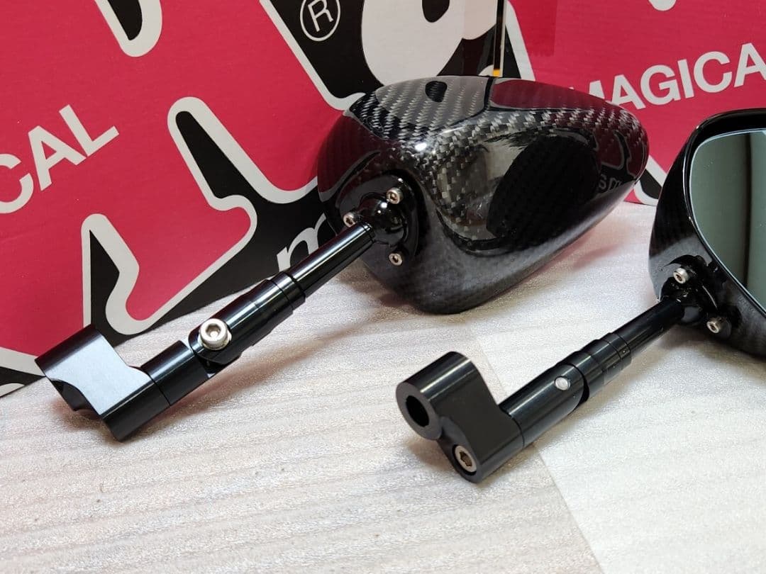 マジカルレーシング｜NK1 ミラー｜綾織カーボン｜type2 ロングエルボステム