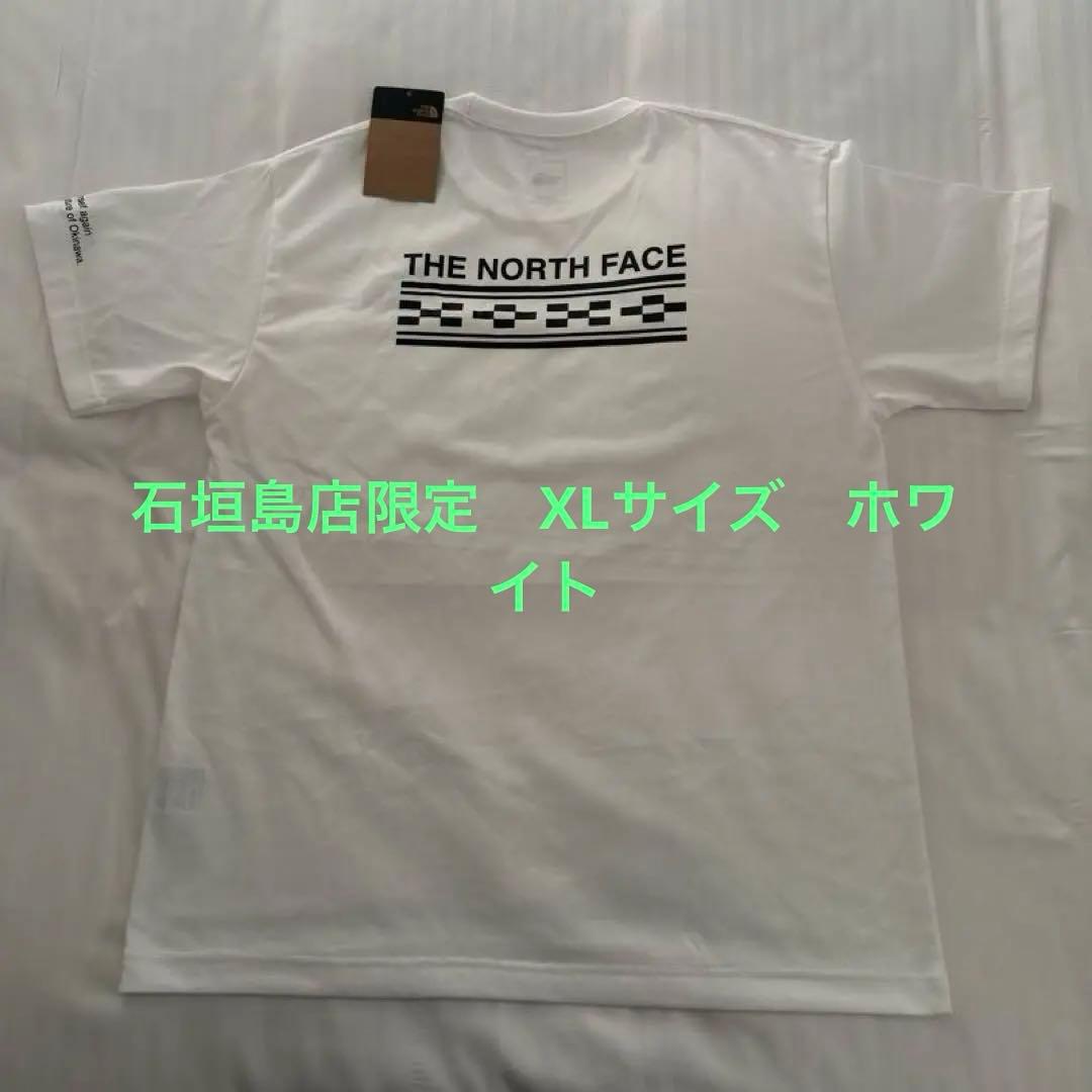 石垣島ノースフェイス　Tシャツ　ミンサー柄　ホワイトXLサイズ