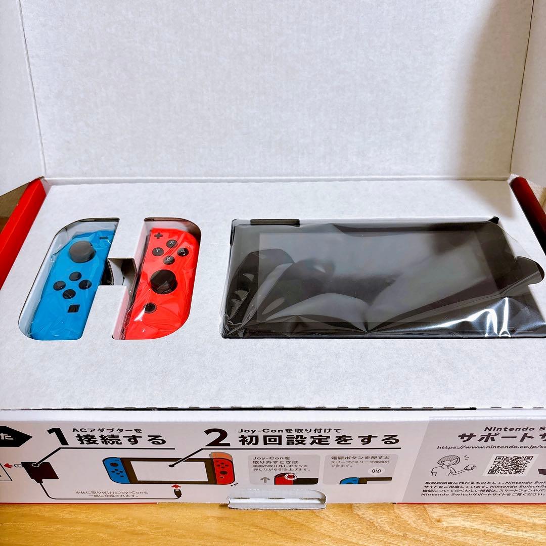 【美品】 バッテリー強化型 Nintendo Switch 本体 赤青