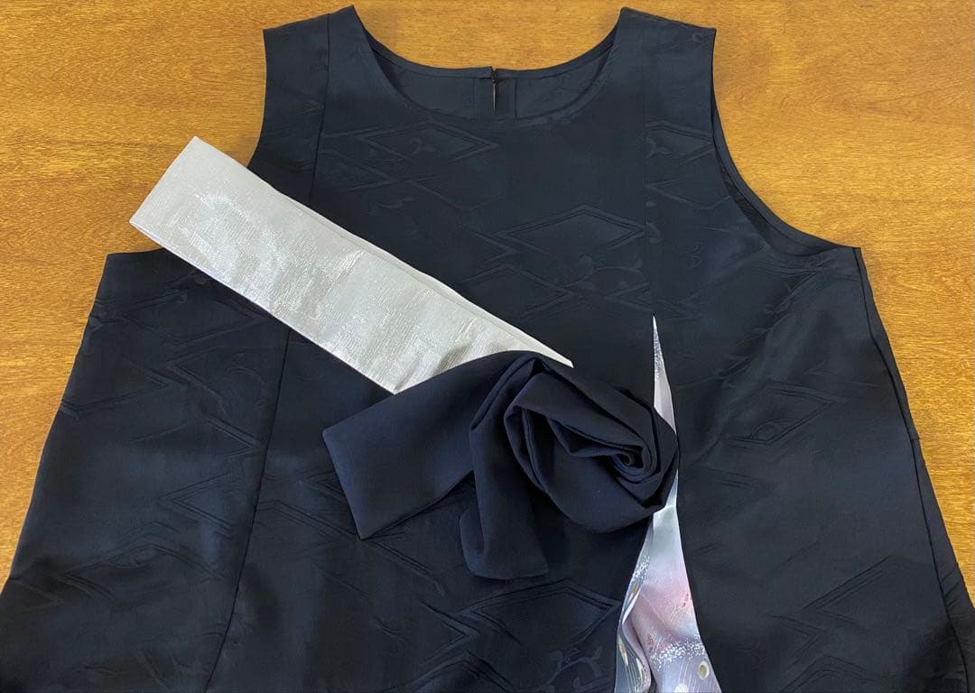 3258 着物　リメイク　ドレス　ワンピース