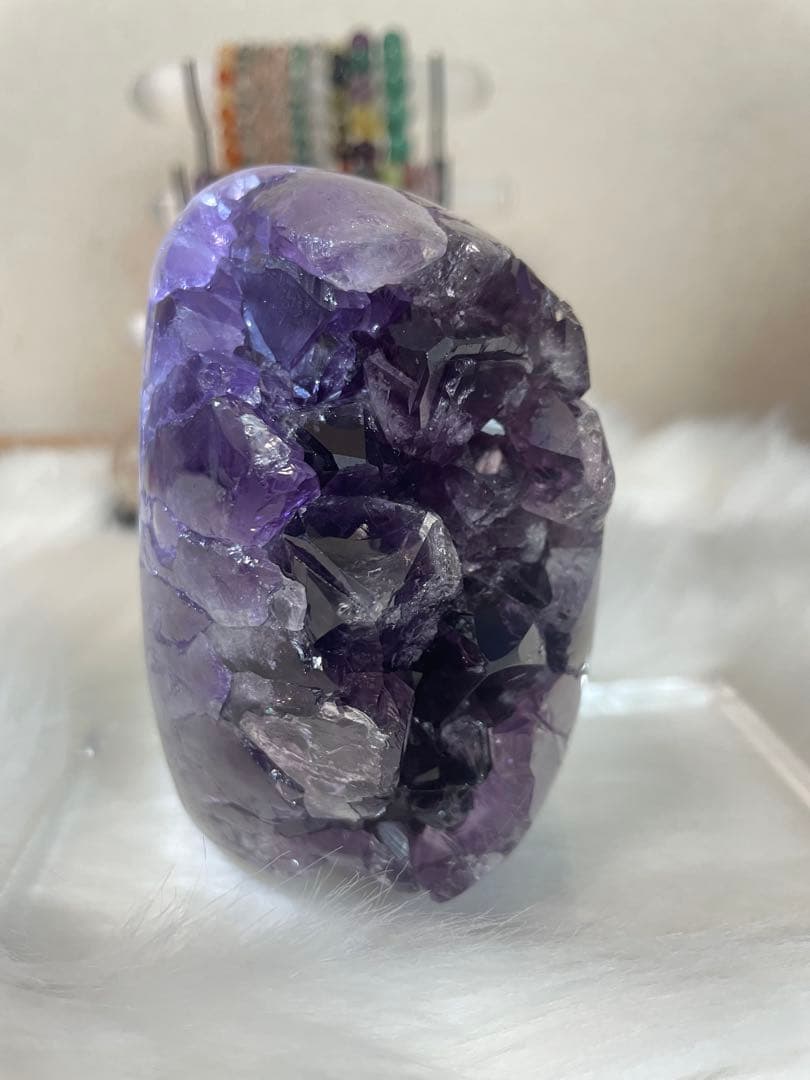 アメジストドーム オールカット 虹入り 超美品！ 286