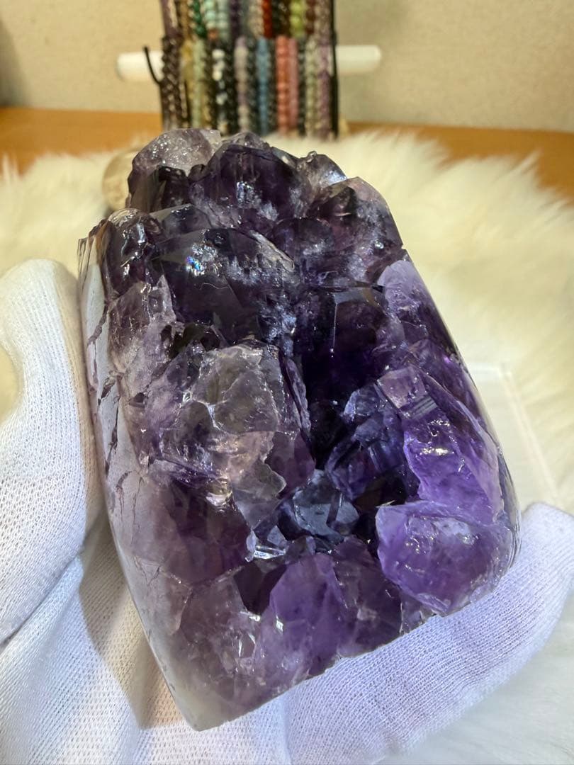 アメジストドーム オールカット 虹入り 超美品！ 286