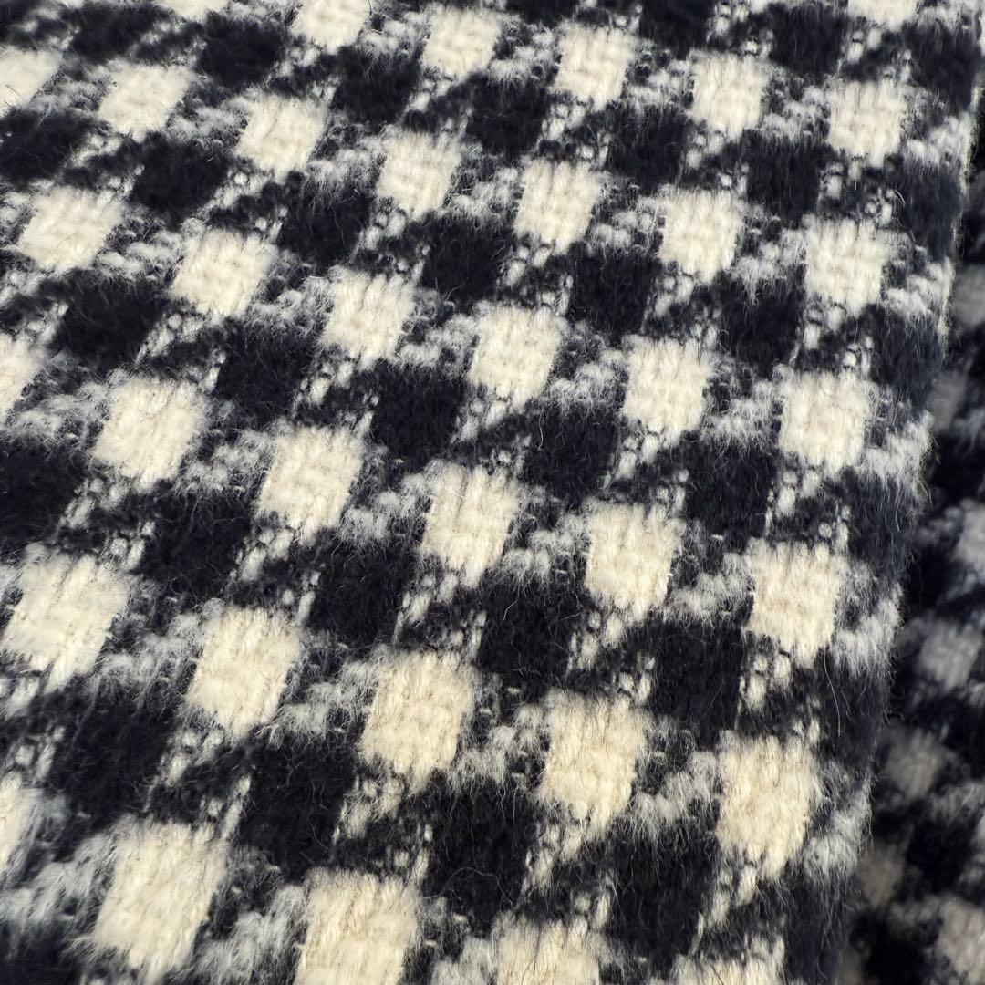 ヴィンテージ 千鳥格子カシゴラ混ウールコート ミンクファー Carat 希少