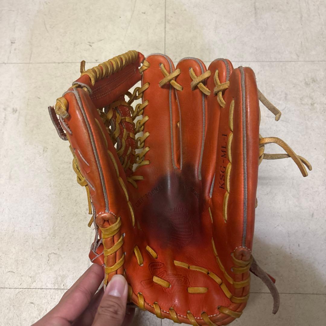 スラッガー外野手用硬式グローブ オレンジ
