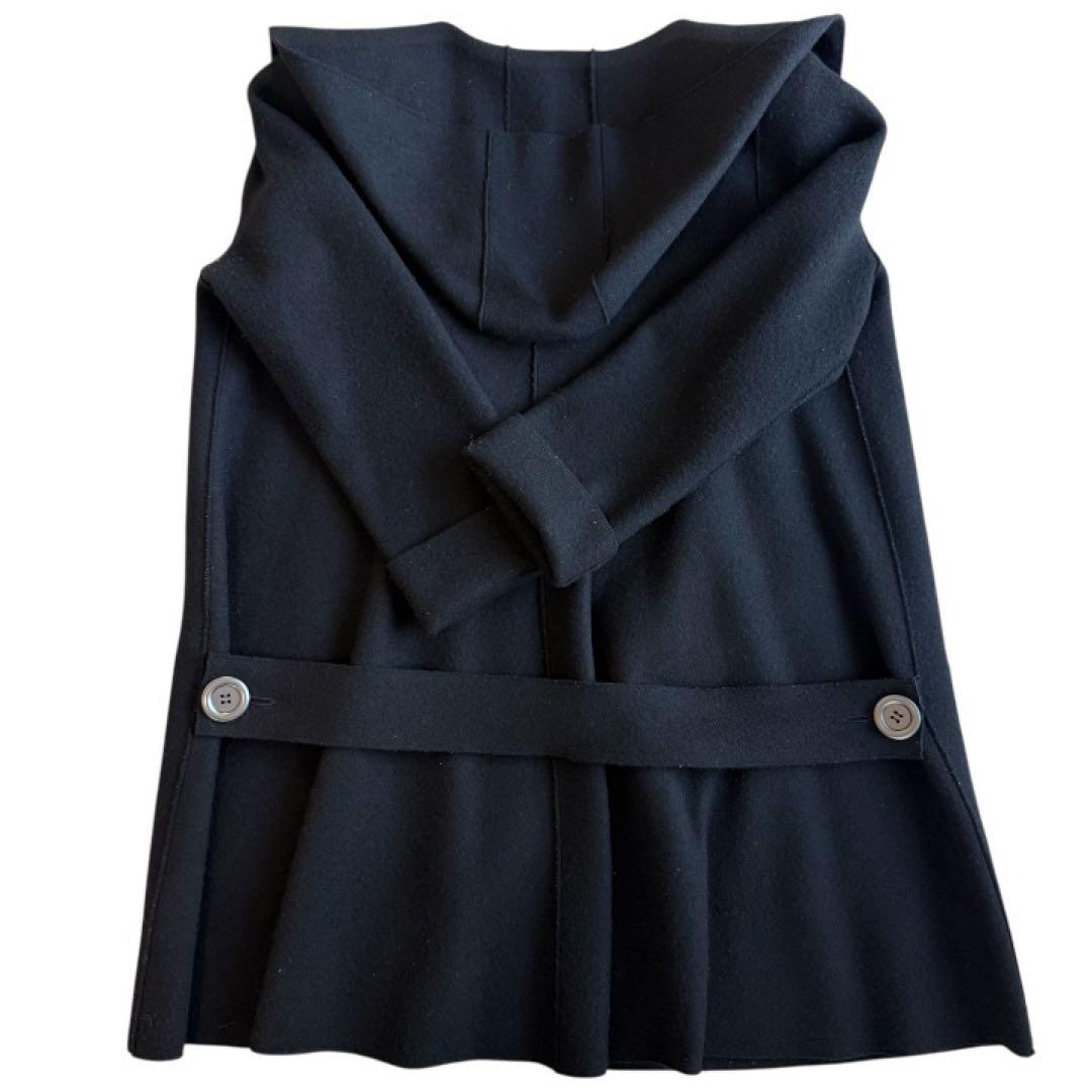 FOXEY フォクシー　ブラックフード付きコート