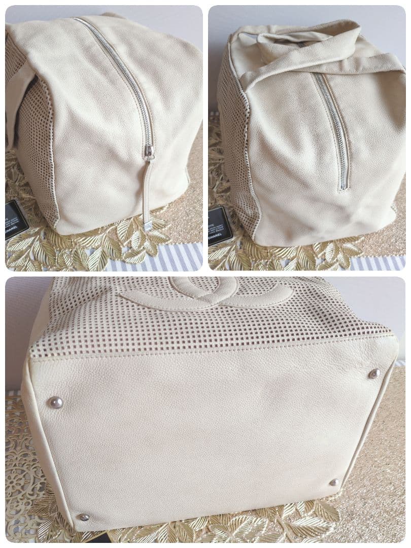 【極美品*°激レア】パンチング デカココ キャビアスキン ボストンバッグ