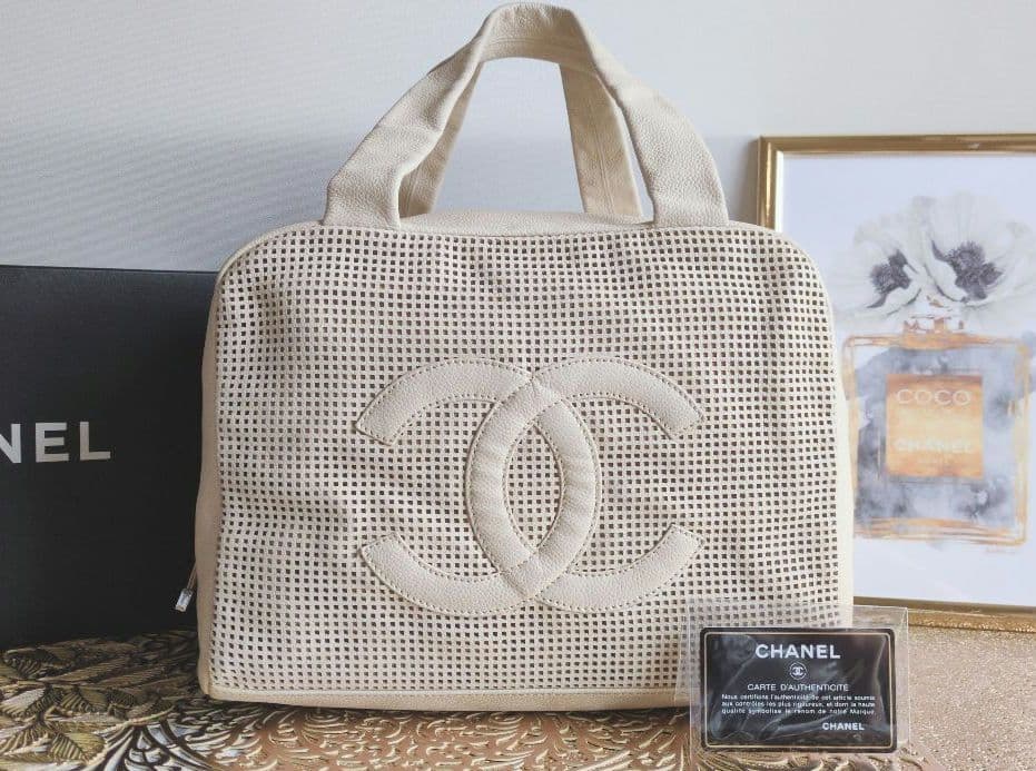 【極美品*°激レア】パンチング デカココ キャビアスキン ボストンバッグ