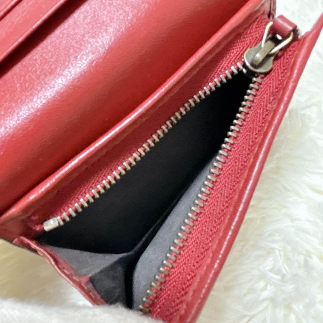 GUCCI ストーン抜けなし チェリー さくらんぼ 二つ折り財布 GG柄