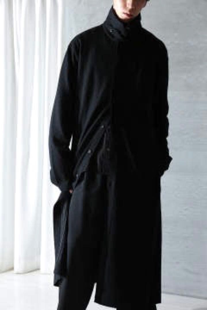 yohji yamamoto ハイカラーロングCD（BLACK）