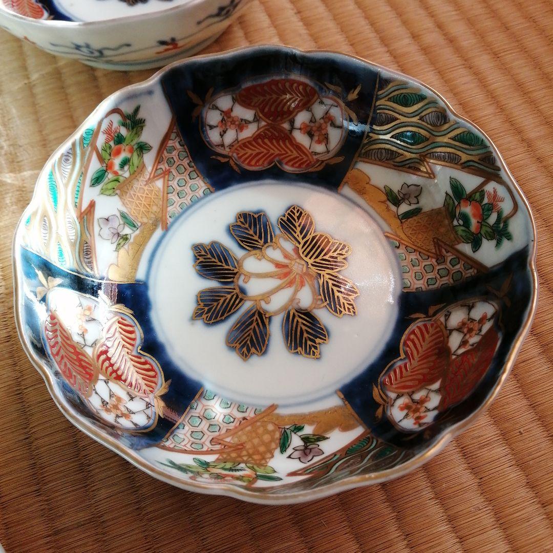古伊万里　金彩錦膾皿　10客　15cm　江戸後期