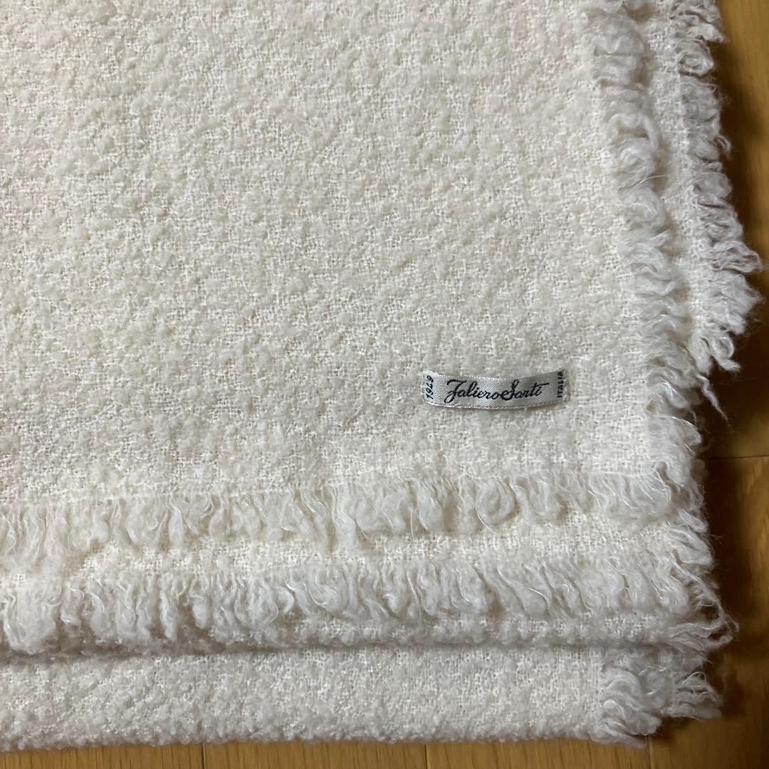 ファリエロサルティ　ウール カシミヤ　マフラー　アイボリー