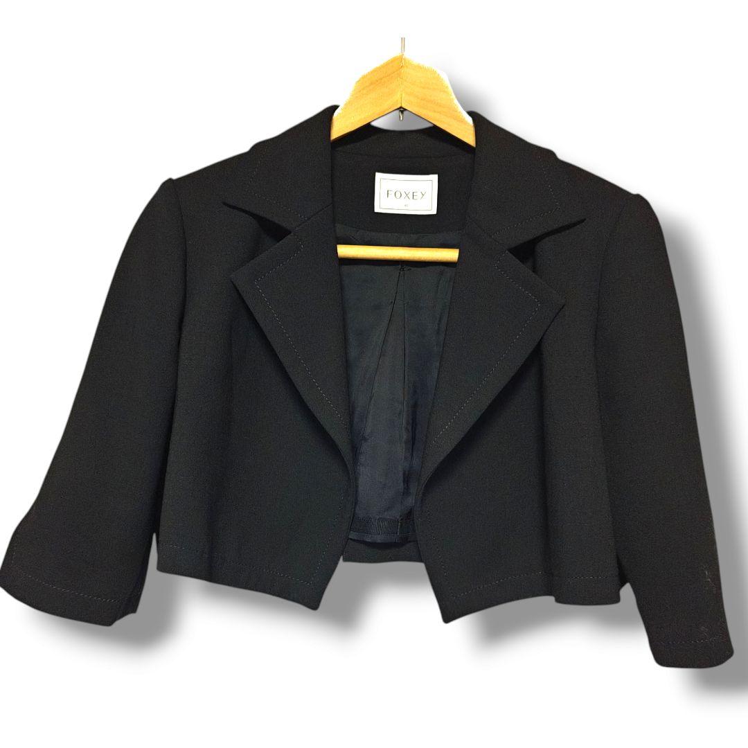 FOXEYフォクシー40上品ショート丈ジャケット裏地付き日本製