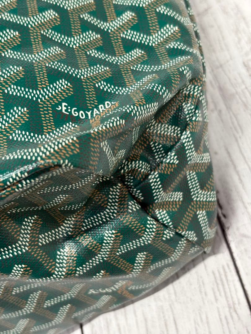 美品‼️ GOYARD ゴヤール　トートバッグ　サンルイPM　スヌーピー　グリーン
