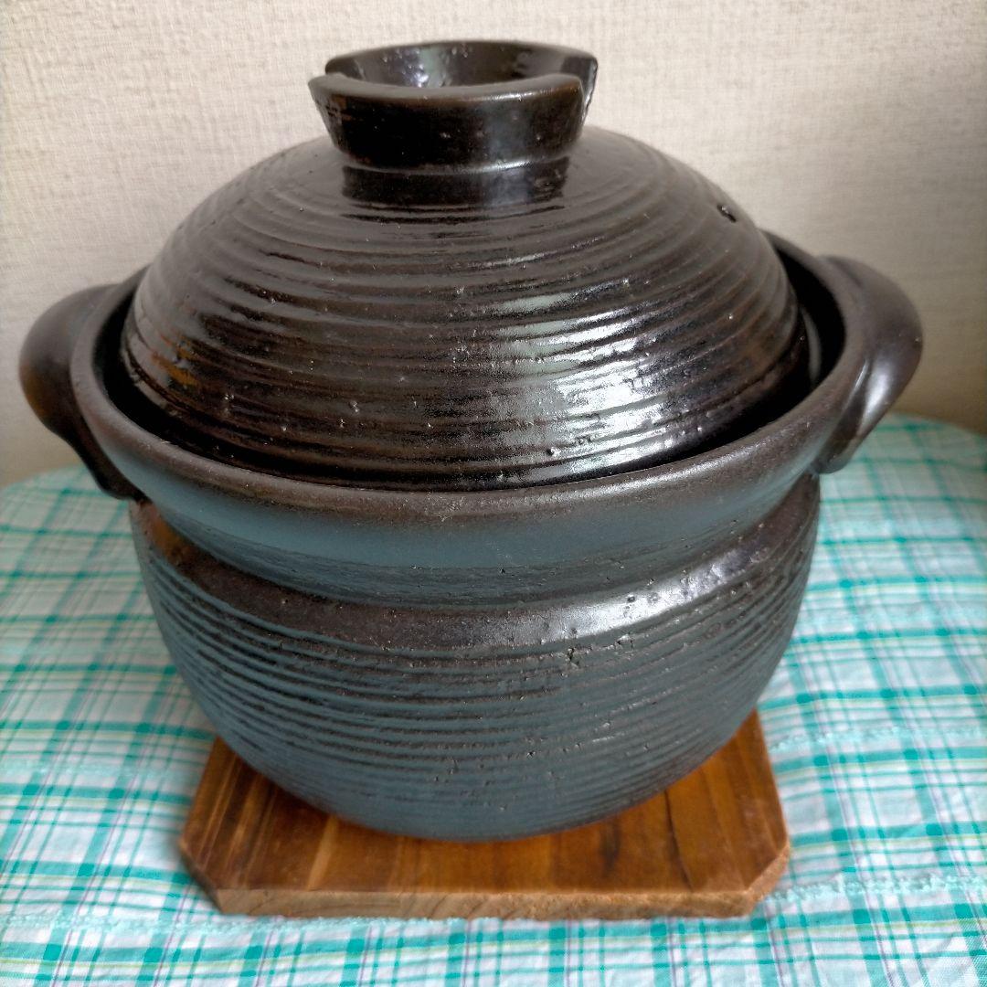 織部　御飯炊3合土鍋
