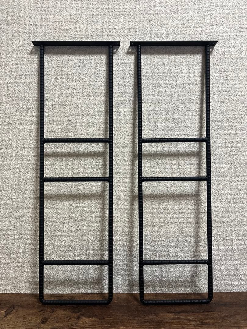 アイアン 天井吊り棚 ブラケット2本 高さ60cm アイアンシェルフ