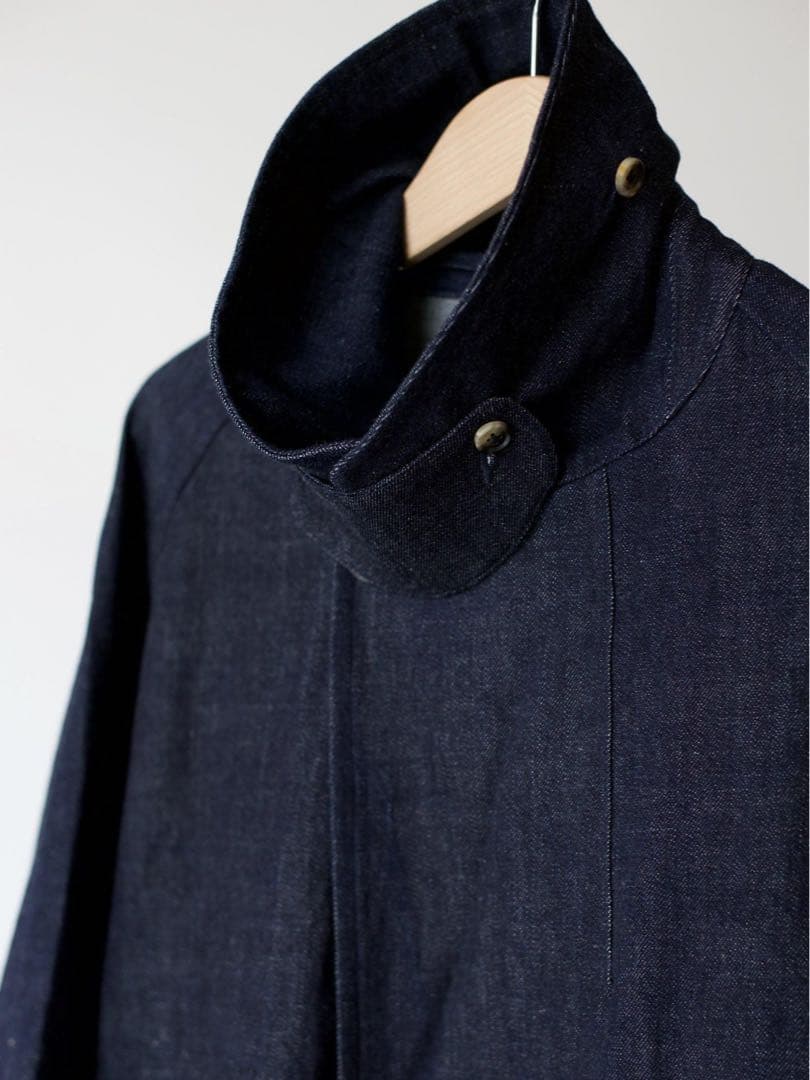 【美品】Sillage デニムロングコート　ワンウォッシュ　タイロッケンコート