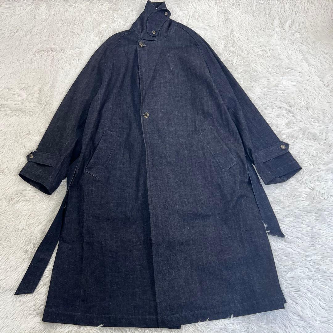【美品】Sillage デニムロングコート　ワンウォッシュ　タイロッケンコート