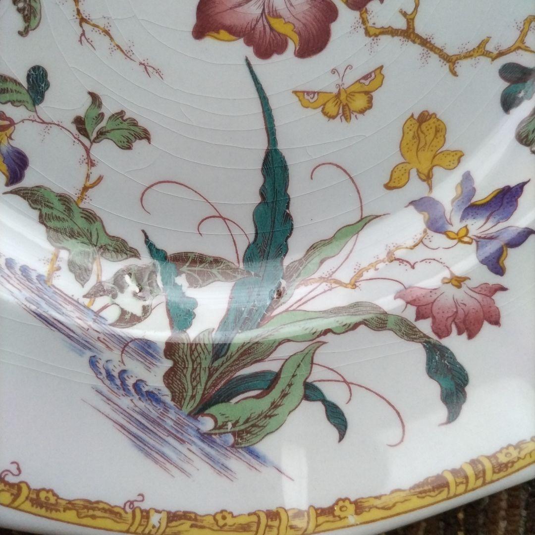 【美品】ウェッジウッド　デボンローズ／デヴォンローズ　ディナー皿　２枚　貫入あり