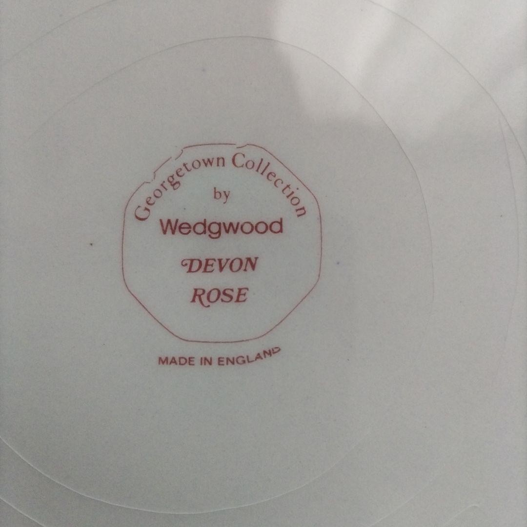 【美品】ウェッジウッド　デボンローズ／デヴォンローズ　ディナー皿　２枚　貫入あり