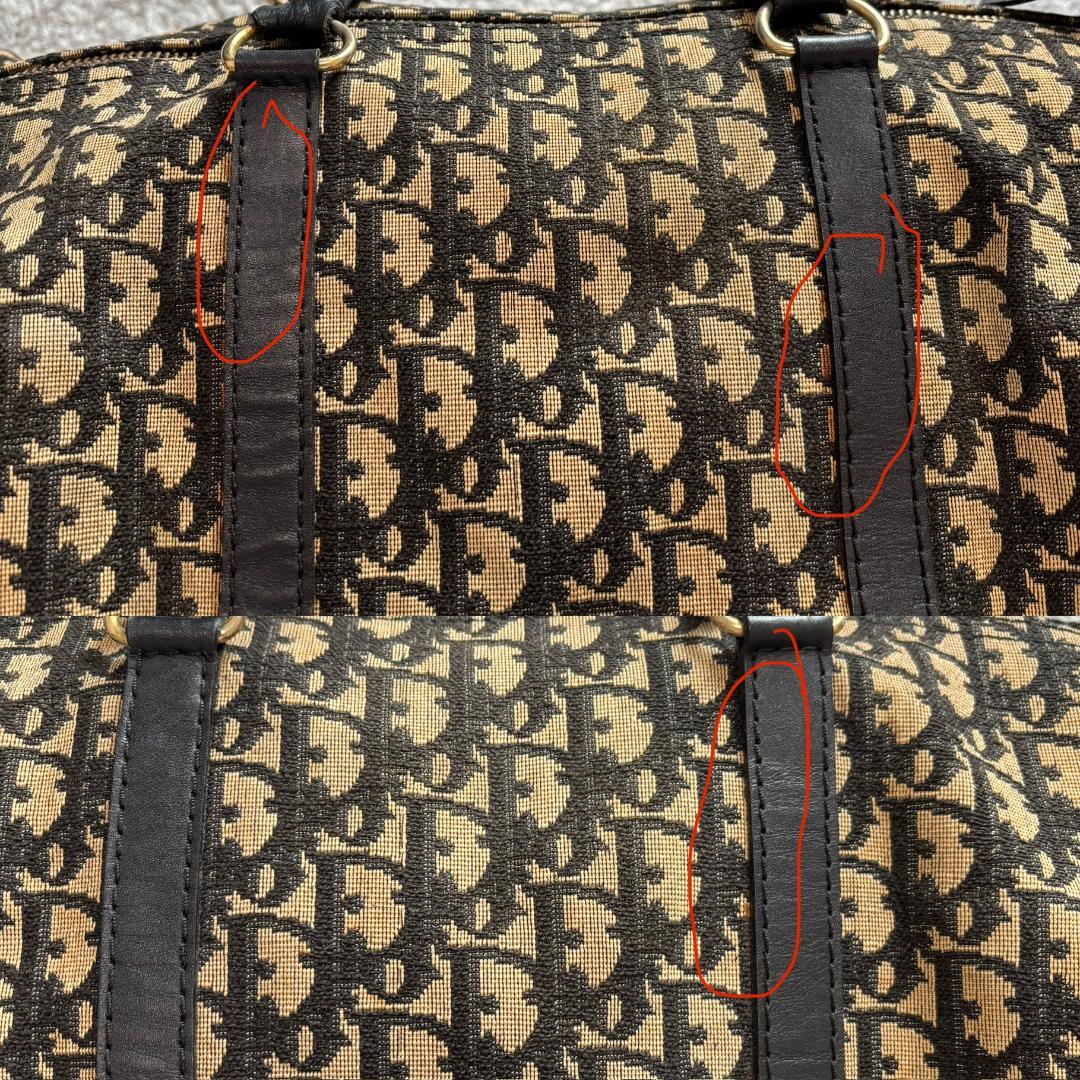 Christian Dior トロッター　総柄　キャンバス　ボストンバッグ