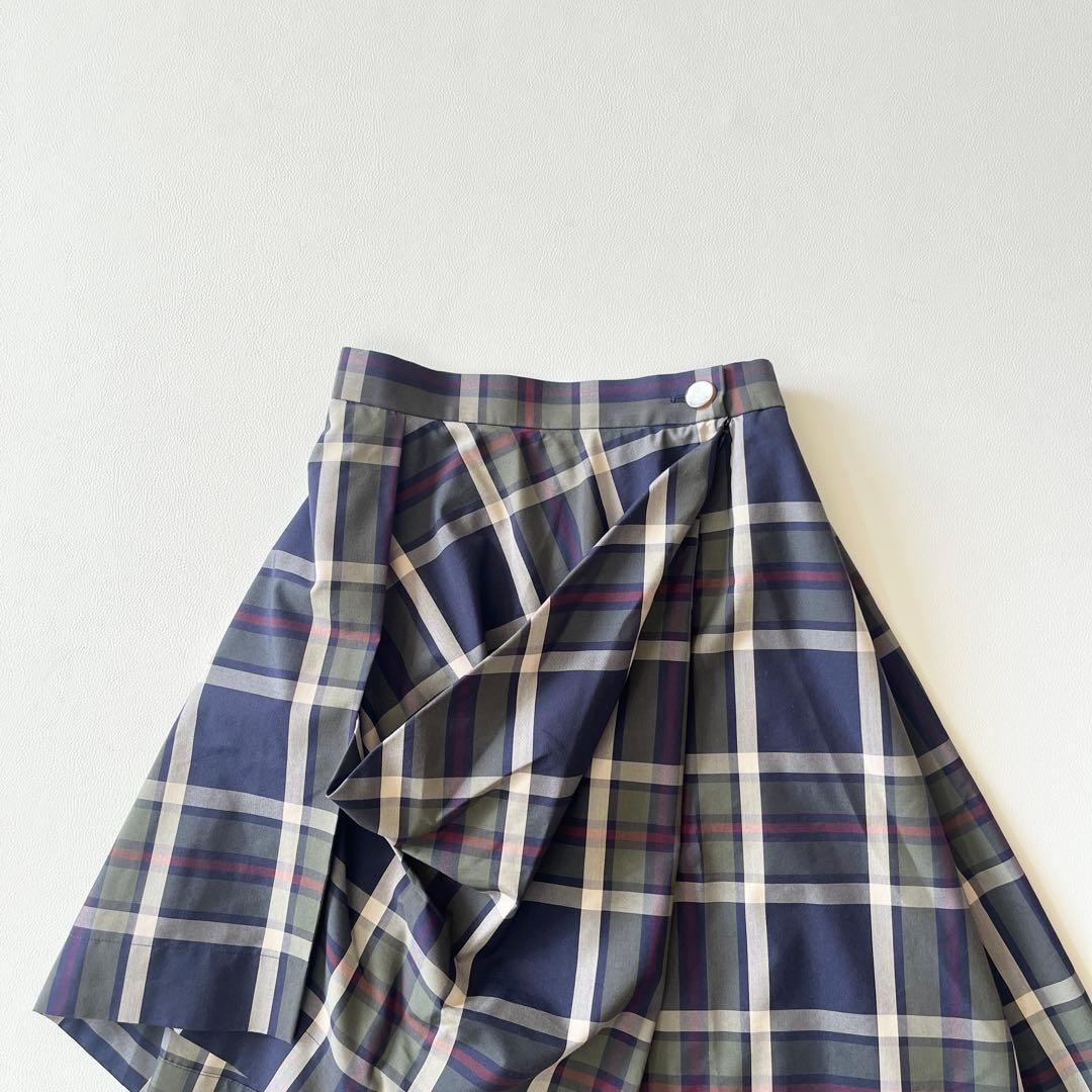 ▼美品✨ヴィヴィアンウエストウッド【1】変形スカート タータンチェック オーブ