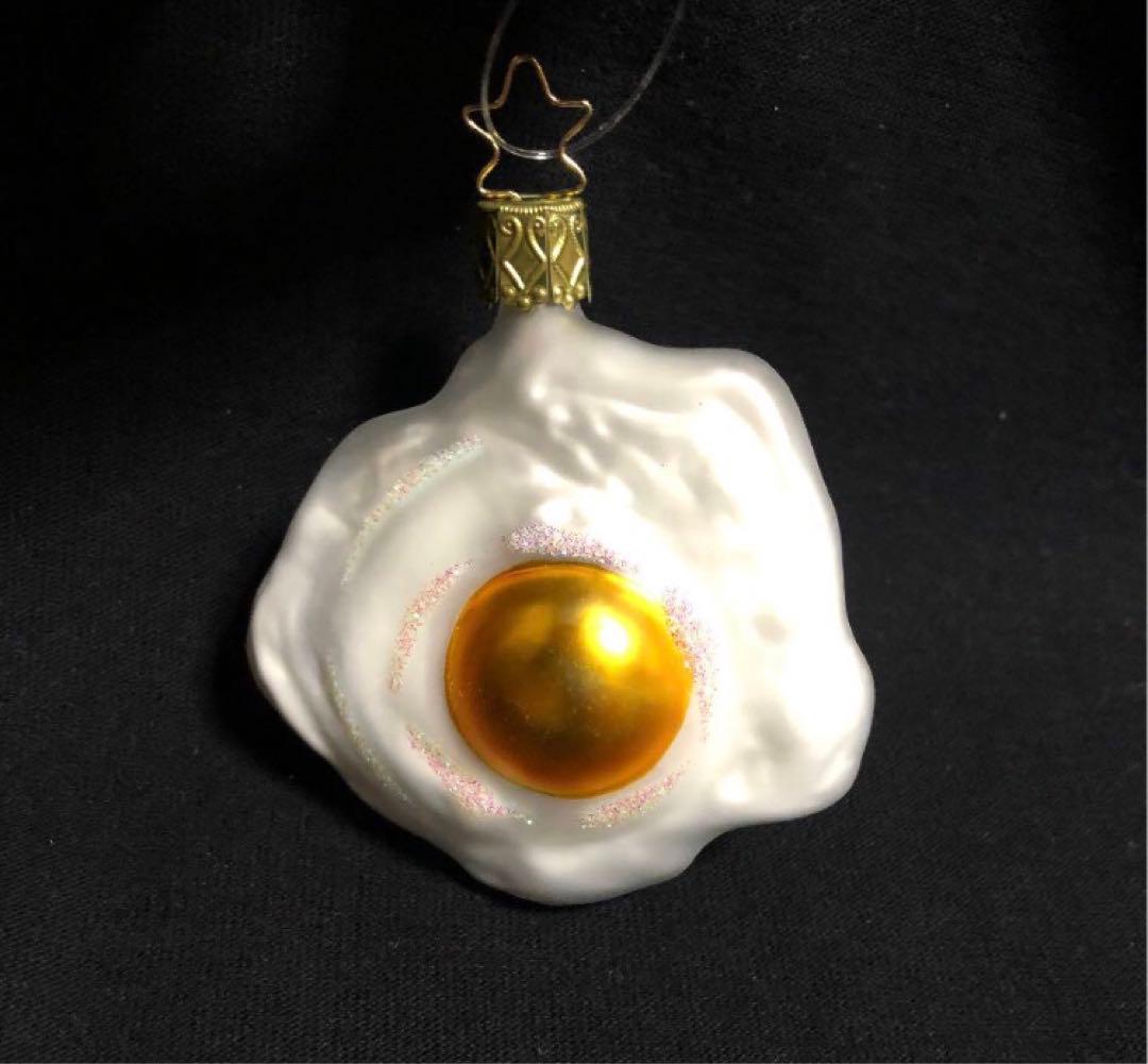 ガラスオーナメント 目玉焼き 新品未使用‼️