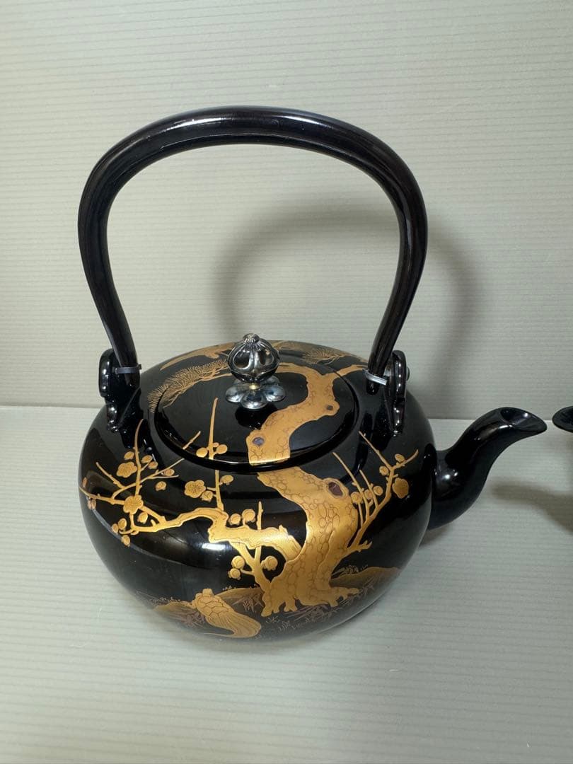 2230 輪島塗　松鶴　金蒔絵　銚子　2客