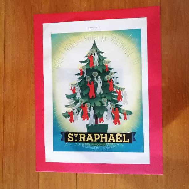 クリスマスツリー　絵　ポスター　St.Raphael　Christmas　広告