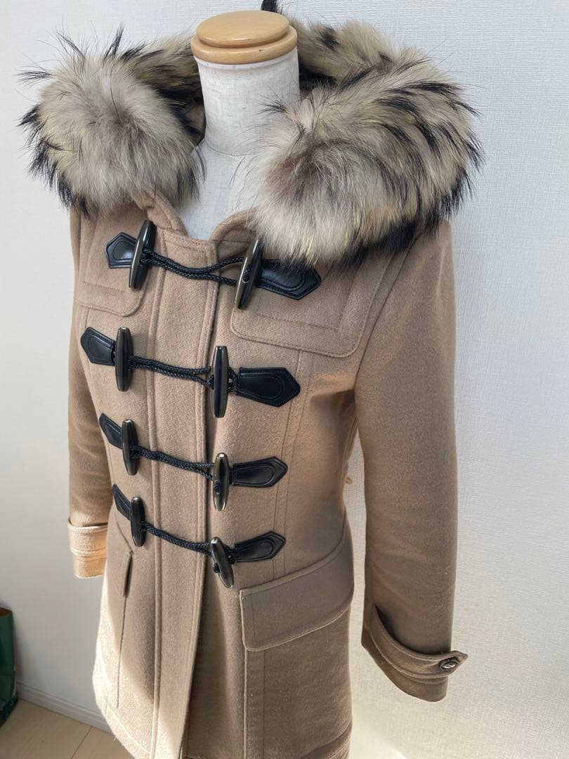 バーバリー　ダッフルコート　リアルファー　インポート