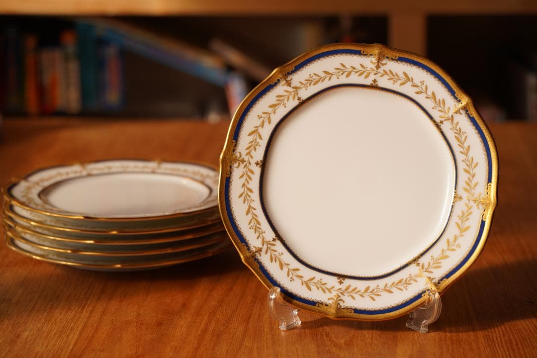 ダイヤモンドコレクション「マジェスティブルー」約18センチ皿６枚 by ノリタケ