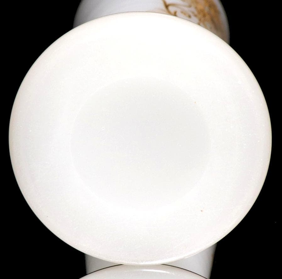 オールド・バカラ 最高級 純白 オパーリンクリスタル製 金彩 大型花瓶 30cm