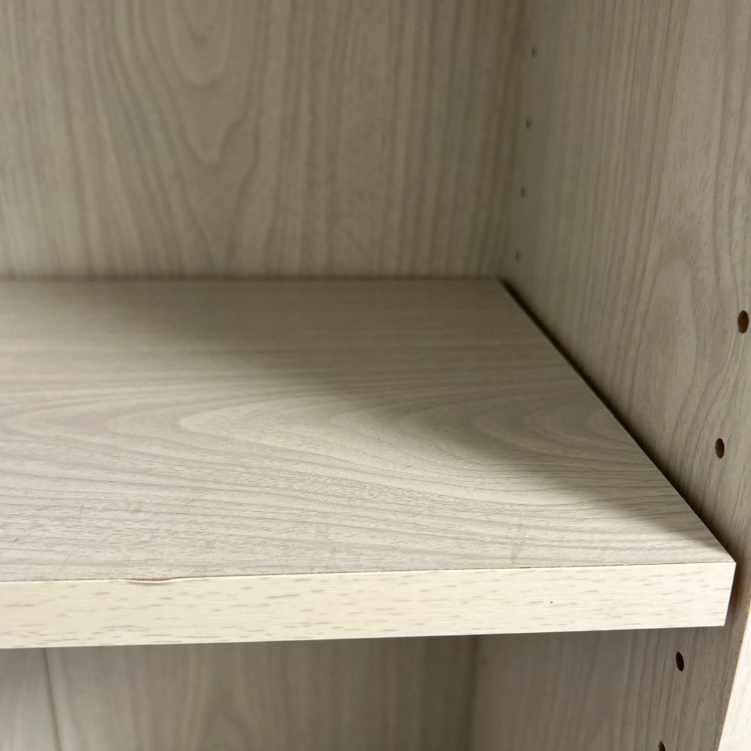 ホワイト 5段シェルフ 合板製