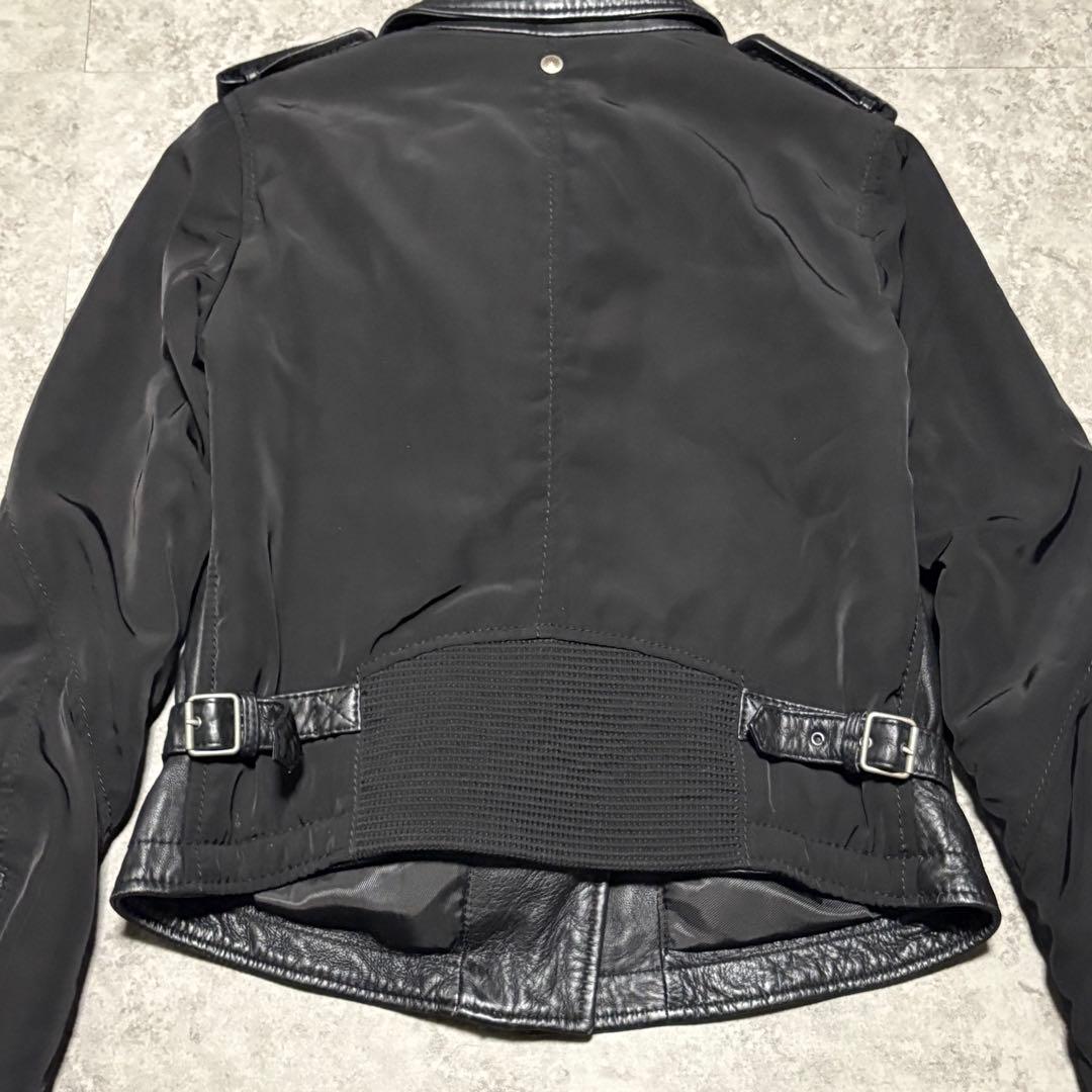 DIESEL ディーゼル　ダブルライダース レザー　切り替え　希少デザイン　S