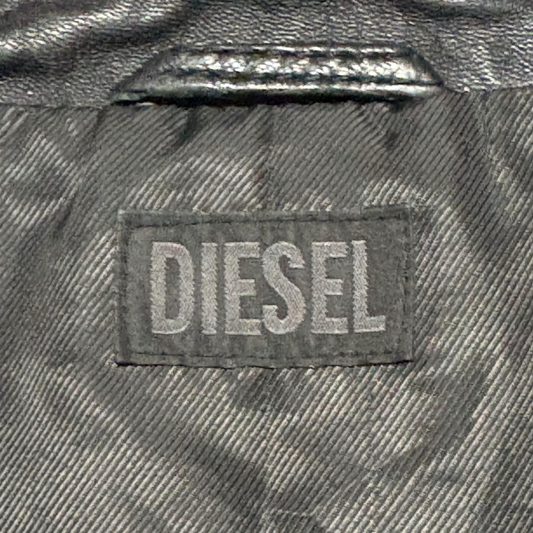DIESEL ディーゼル　ダブルライダース レザー　切り替え　希少デザイン　S