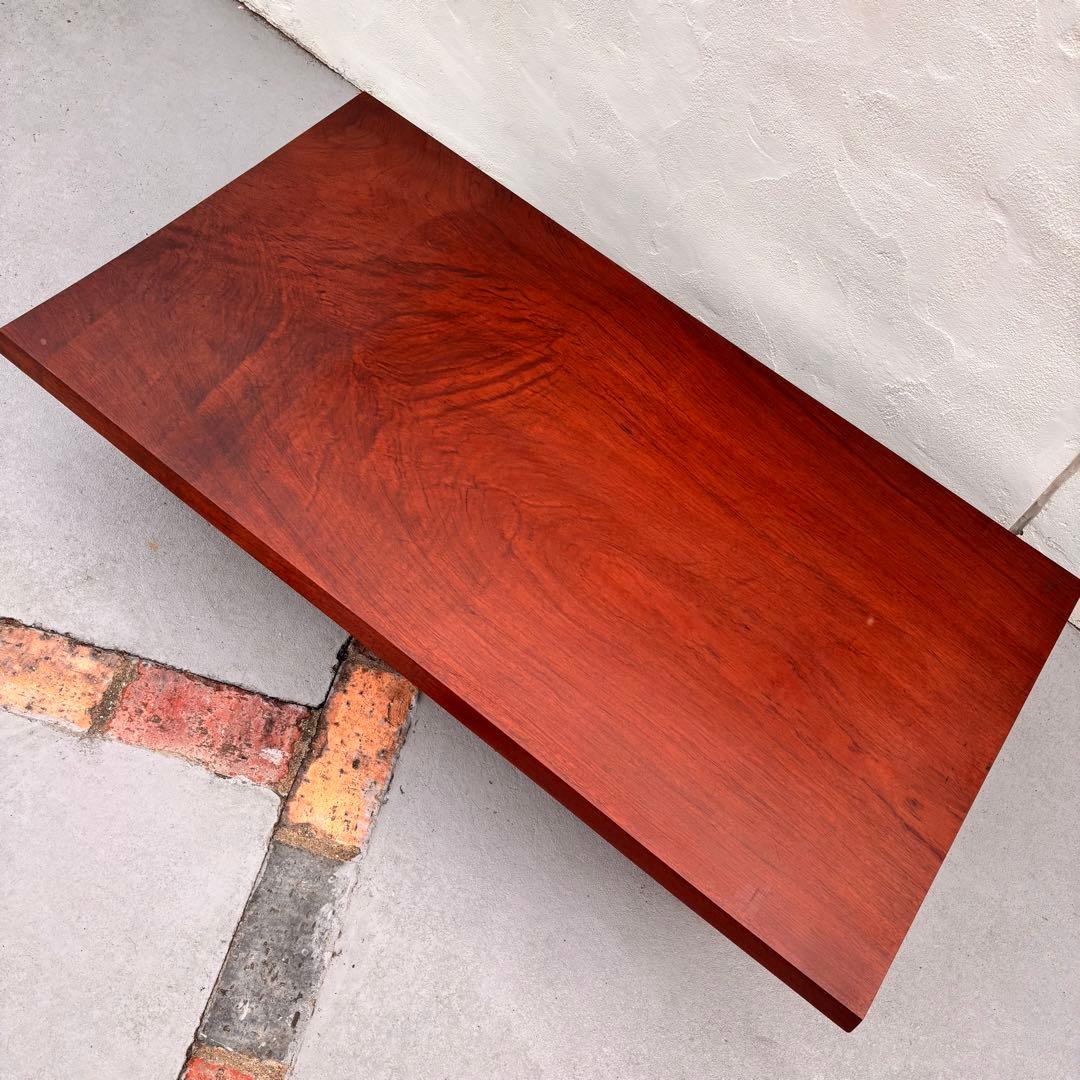アンティーク 無垢材 一枚板センターテーブル 硬質で重厚な一枚板　ローテーブル