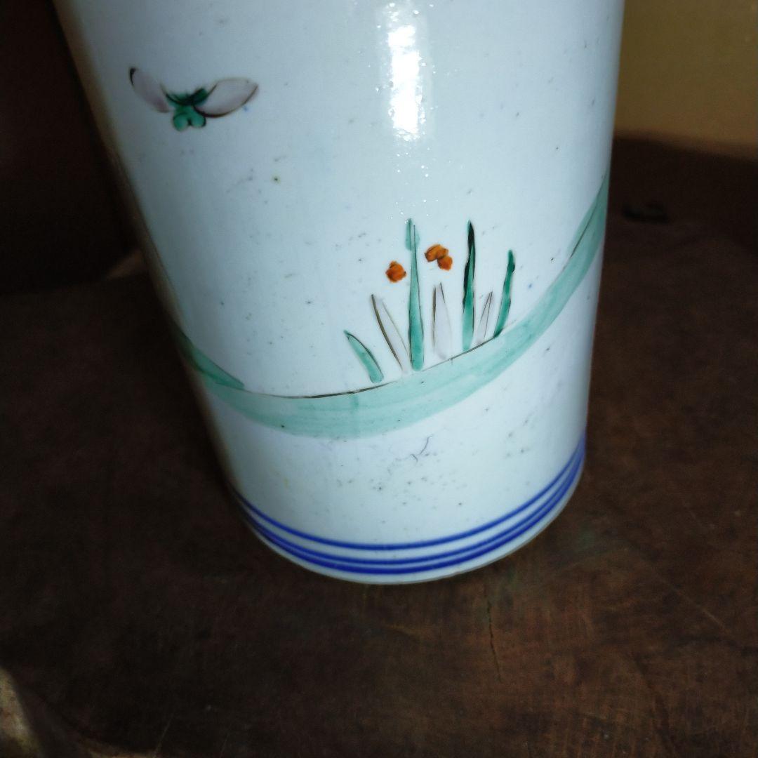 ２２１２骨董　江戸後期から明治初期 　色絵寸胴陶器