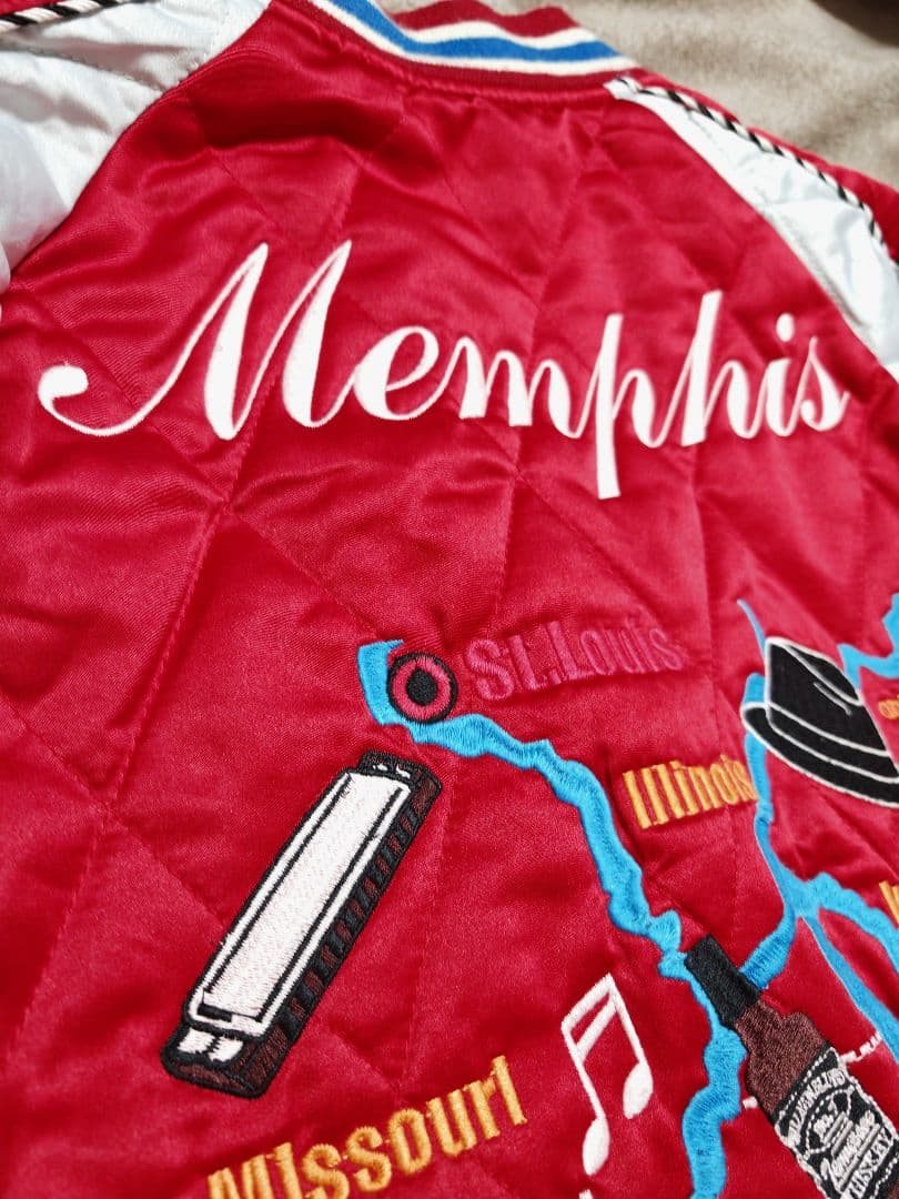 未使用近 BILLVAN２面用 別珍 日本限定 ワニ ワシ スカジャン 美品