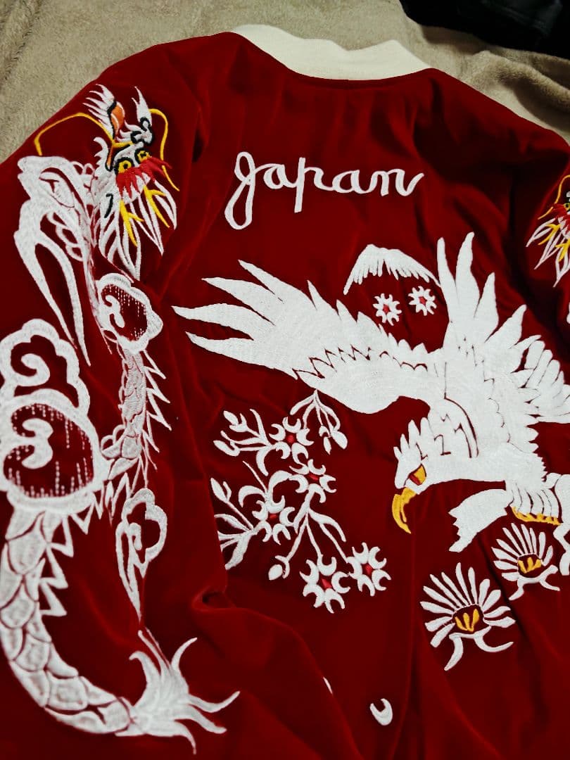 未使用近 BILLVAN２面用 別珍 日本限定 ワニ ワシ スカジャン 美品