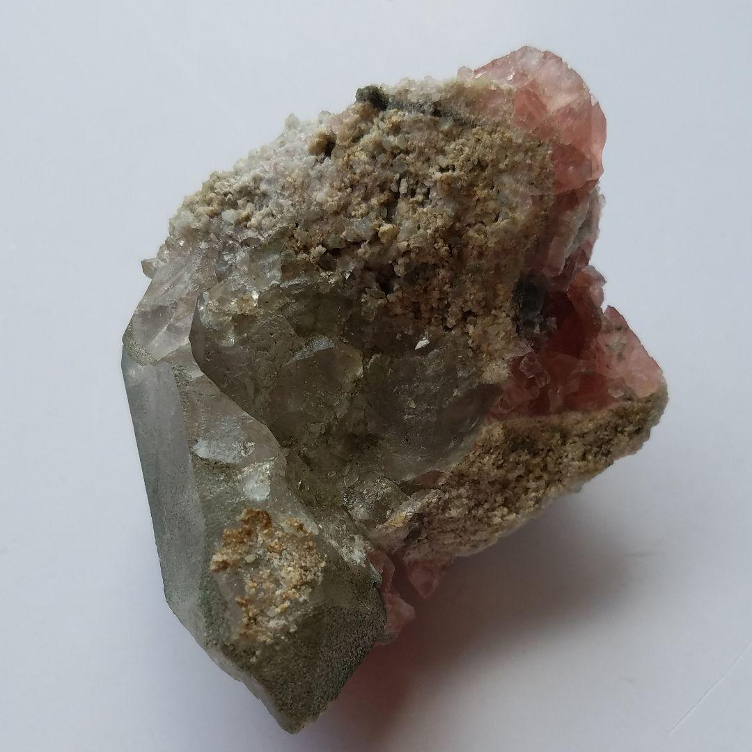 スイス産　アルプスクォーツピンクフローライト&クローライト