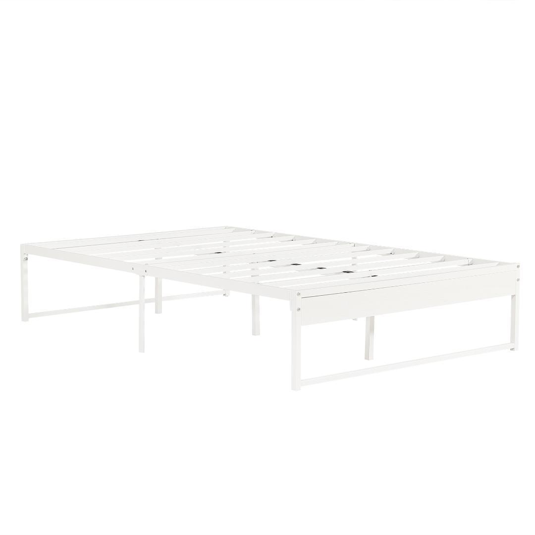 28%OFFタイムセール!【ダブル D】ベッドフレーム 　パイプ＋木　WHITE