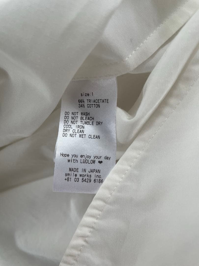 LUDLOWホワイト バルーンスリーブ トップス