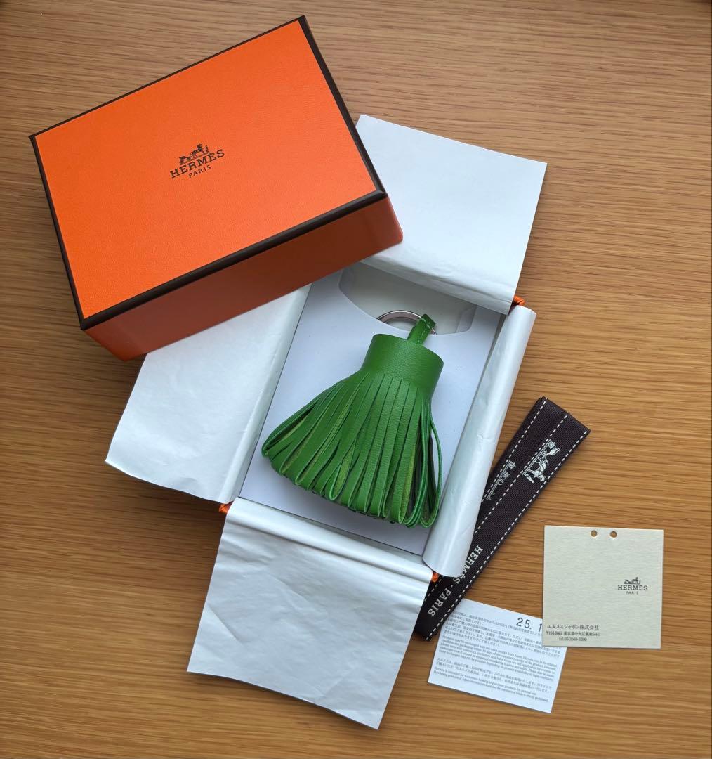 エルメス　カルメン トリコロール　新品未使用 ヴェールユッカ グリーン系 ピンク