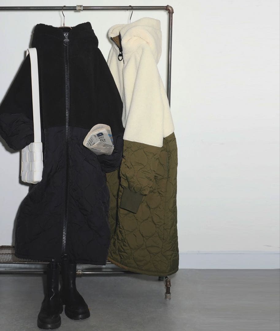 antiqua アンティカ ♡ ビッグファスナーロングコート