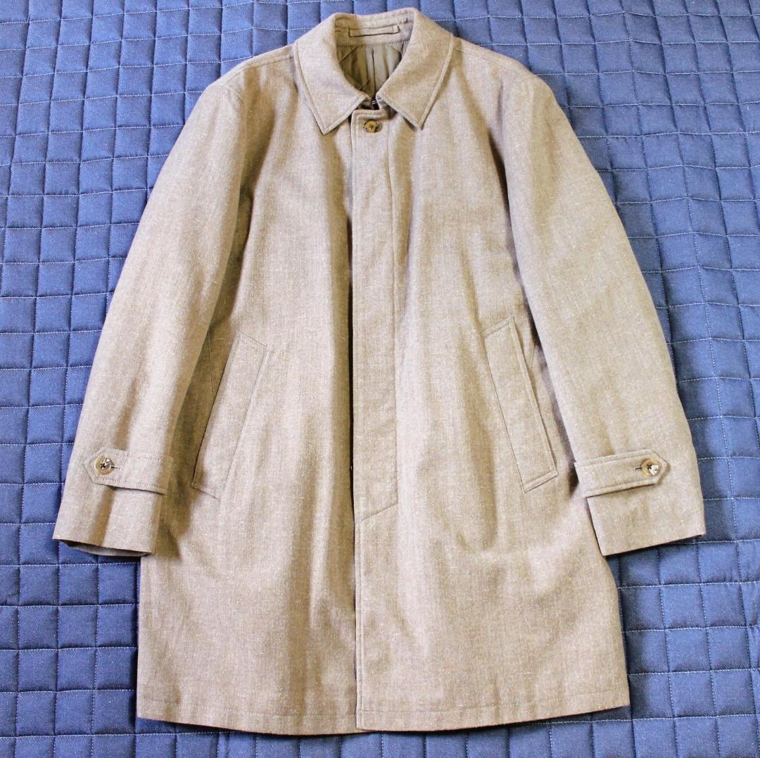 『極美品/14万円』PAPAS パパスプラス ステンカラーコート『ロロピアーナ