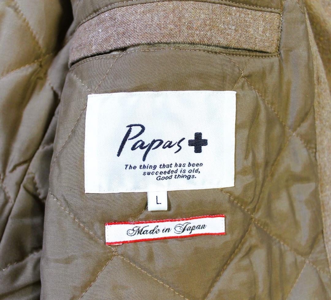 『極美品/14万円』PAPAS パパスプラス ステンカラーコート『ロロピアーナ