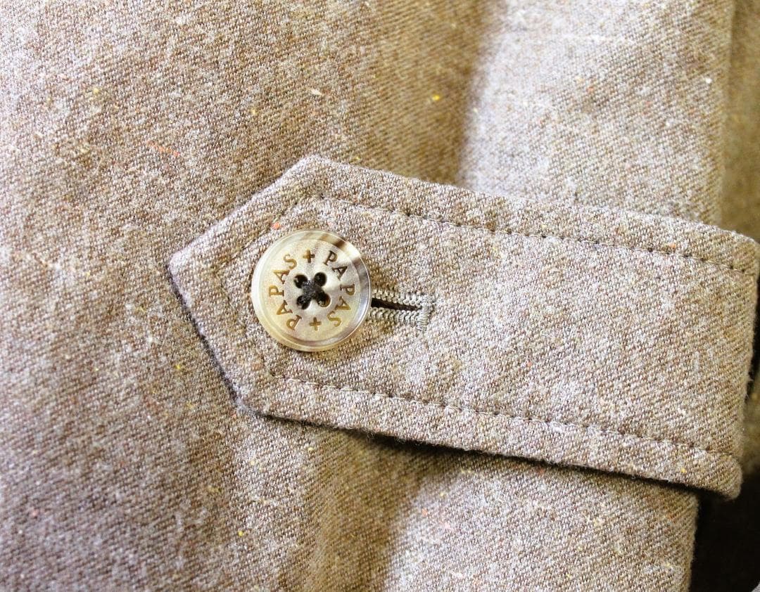 『極美品/14万円』PAPAS パパスプラス ステンカラーコート『ロロピアーナ