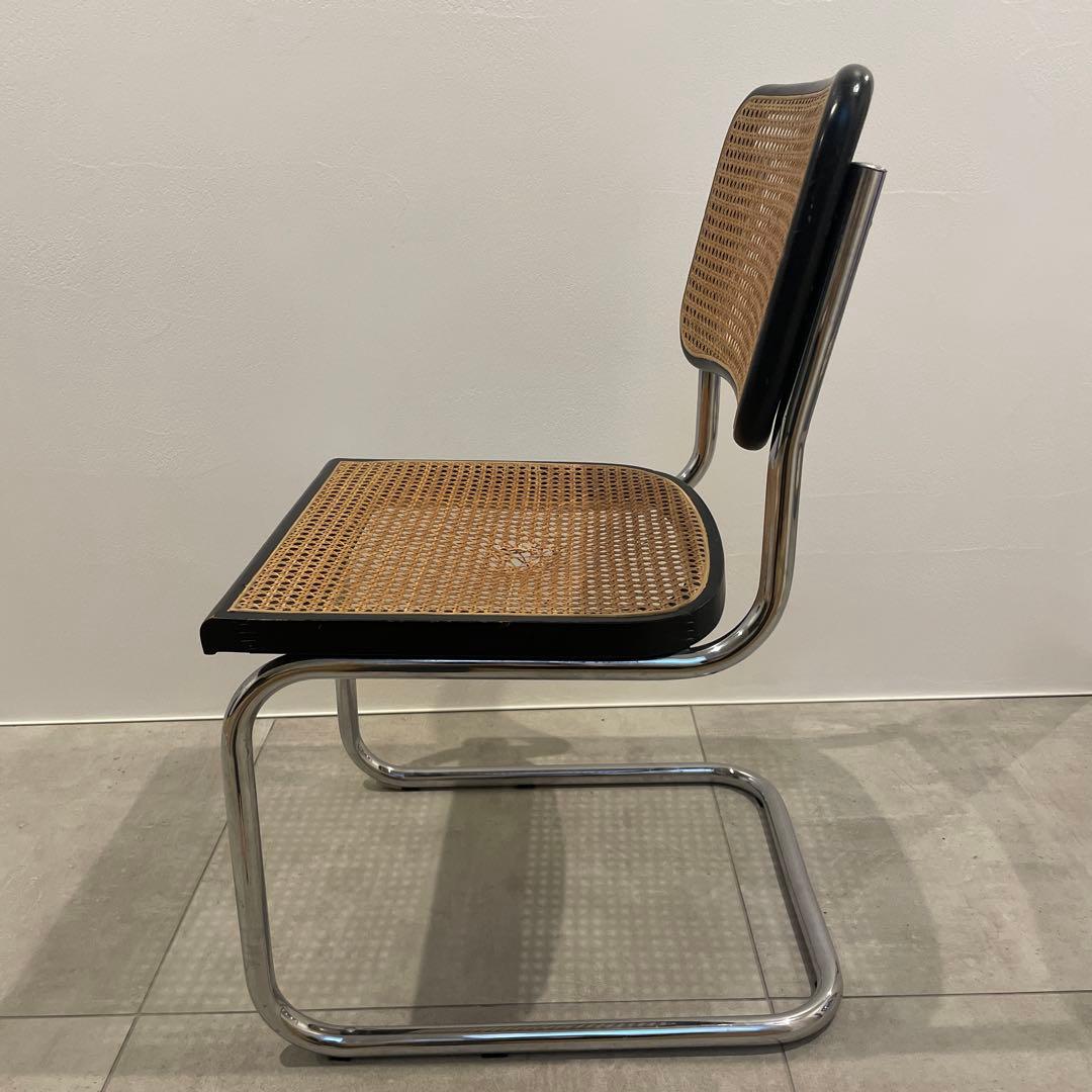 チェスカチェア リプロダクト ブラック ラタン スチール マルセルブロイヤー